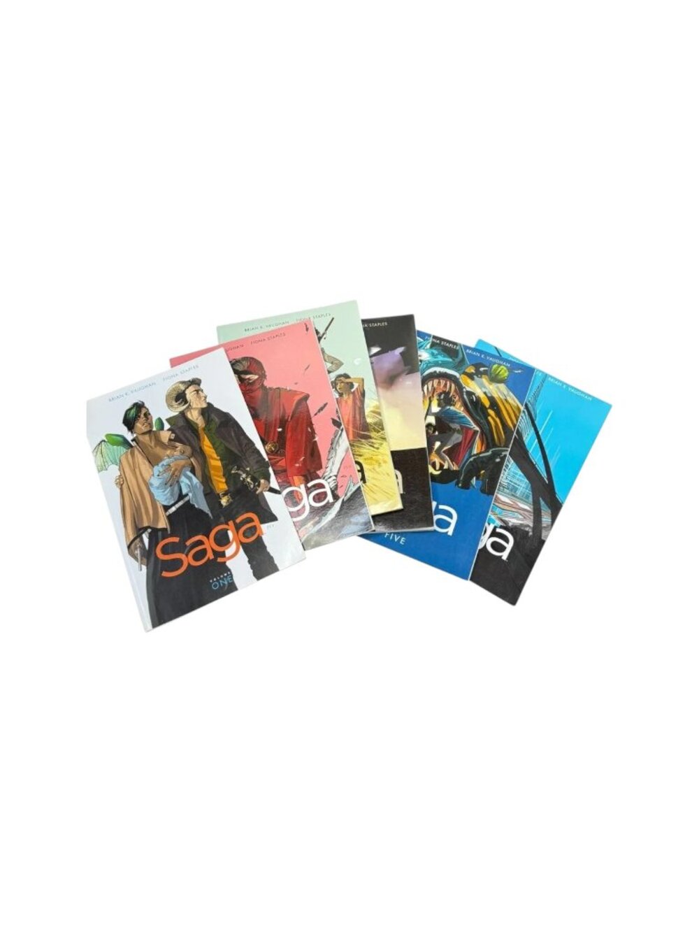 Saga Brian K Vaughan Lot 6 Graphic Novel Comic Manga Omnibus 1 to 6 Books